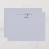 Elegant "A Note From", einfach in Dusty Blue Mitteilungskarte (Vorne/Hinten)