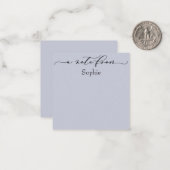 Elegant "A Note From" in Simple Dusty Blue Mitteilungskarte (Vorderseite/Rückseite Beispiel)