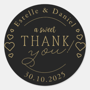 Elegant A Sweet Vielen Dank Gastgeschenk Hochzeit Runder Aufkleber