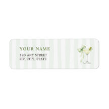 Elegant A Tini One Baby Shower Return Address