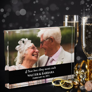 Elegant A True Love 50th Wedding Anniversary Gift Fotoblock