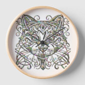 Elegant Abalone Cat Uhr (Vorderseite)