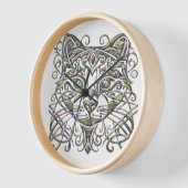 Elegant Abalone Cat Uhr (Winkel)