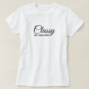 Elegant, aber fluch ein bisschen Damen Basic T-Shi T-Shirt