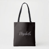 Elegant Abigail Script Personalisierter Name Dunke Tasche (Vorderseite)
