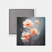 Elegant Abstract Blush Flower Misty Flow Magnet (Vorderseite/Rückseite)