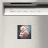 Elegant Abstract Blush Flower Misty Flow Magnet (In Situ (Geschirrspüler))