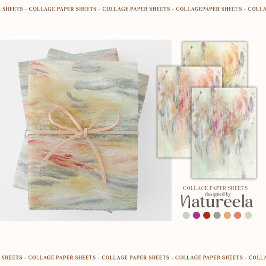 Elegant Abstract Collage  Geschenkpapier Set