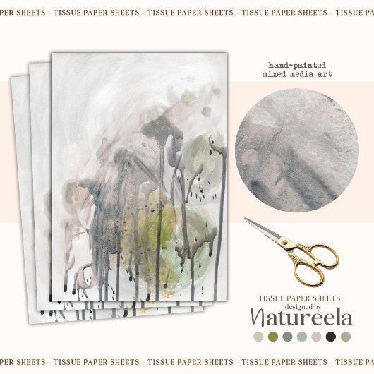 Elegant Abstract Design Decoupage Tissue Paper Seidenpapier