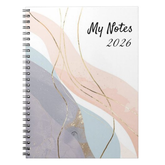 Elegant Abstract Gold Foil Professional Notebook Notizblock (Vorderseite)