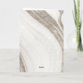 Elegant Abstract Pale Gold Marble Agate Wedding Dankeskarte (Rückseite)