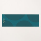 Elegant Abstract Turquoise Green Yogamatte (Vorderseite (Horizontal))