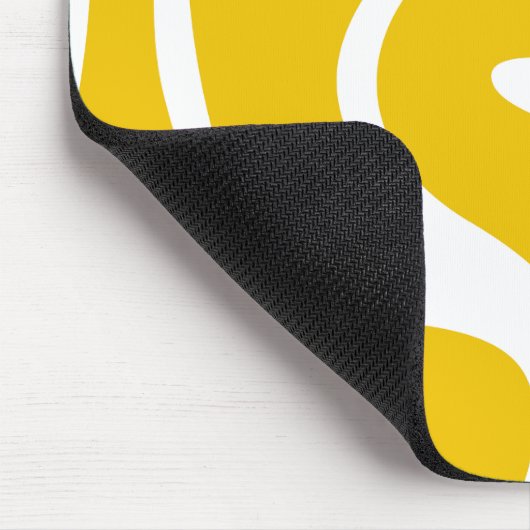 Elegant, abstrakt, gelb und weiß, modern mousepad (Ecke)