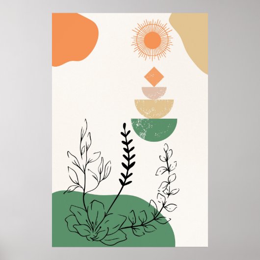 Elegant abstrakt geometrisch, minimalistisch in de poster (Vorne)