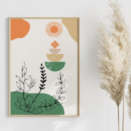 Elegant abstrakt geometrisch, minimalistisch in de poster