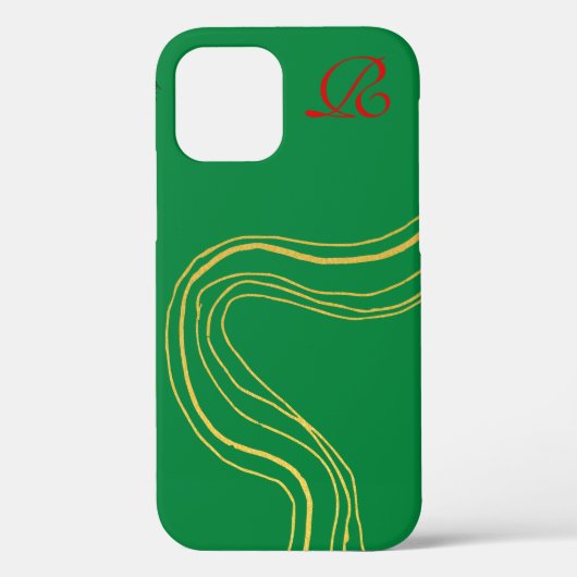 Elegant Abstrakt Gold Royal Green Case-Mate iPhone Hülle (Rückseite)