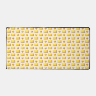Elegant abstrakt golden und hell beige schreibtischunterlage