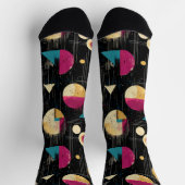 Elegant Abstrakt in Gold, Magenta, Aquamarin in Sc Socken (Oben)