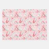 Elegant Abstrakt in White Christmas Geschenkpapier Set (Vorderseite 3)