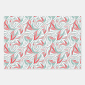 Elegant Abstrakt in White Christmas Geschenkpapier Set (Vorderseite 2)