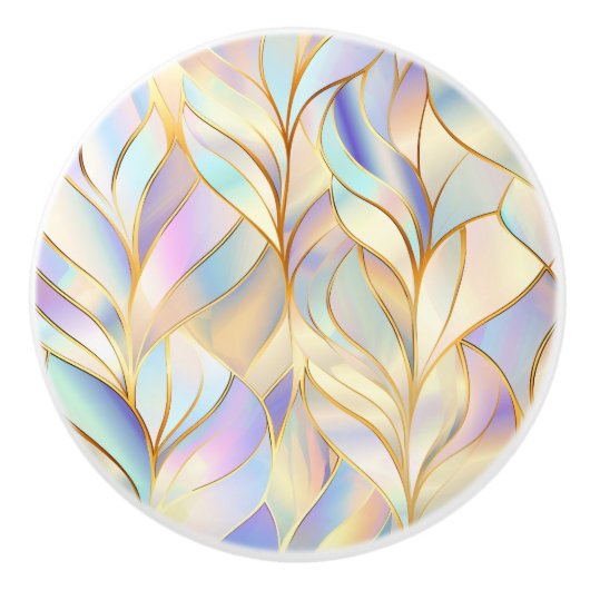 Elegant Abstrakt Pastell Keramikknauf (Vorderseite)