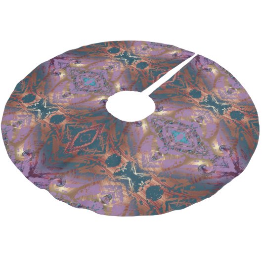 Elegant Abstrakt Polyester Weihnachtsbaumdecke (Schrägansicht)