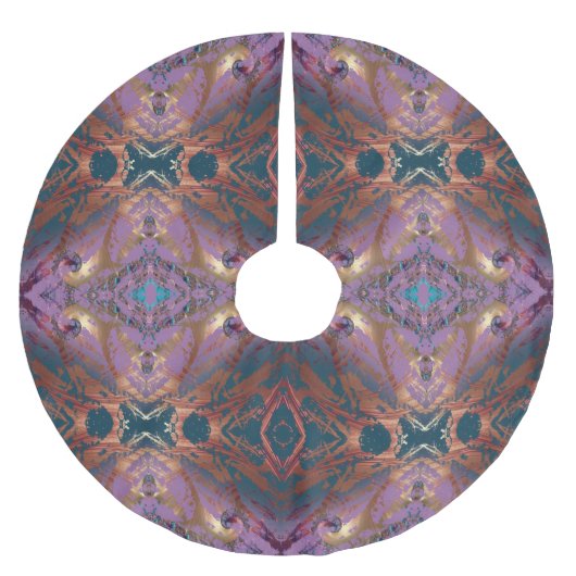 Elegant Abstrakt Polyester Weihnachtsbaumdecke (Vorderseite)