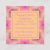 Elegant Abstrakt Quadratische Visitenkarte (Rückseite)