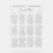 Elegant Acrylic Wedding Seating Chart Acrylschild (Vorderseite)