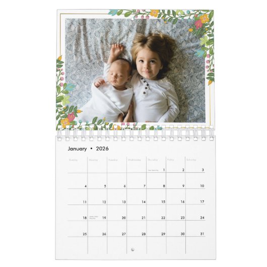 Elegant Add your own Foto 2-Seiten-Kalender 2025 Kalender (Jan 2026)