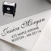 Elegant Address Stamp | Script Style Permastempel