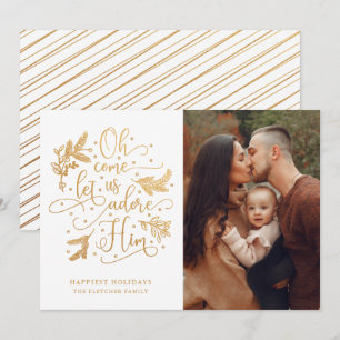 Elegant Adore Him   Foto Weihnachten   Gold White