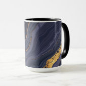 Elegant Aesthetic Gold Vein Luxe Agate Marble Tasse (VorderseiteRechts)