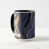 Elegant Aesthetic Gold Vein Luxe Agate Marble Tasse (Vorderseite Links)