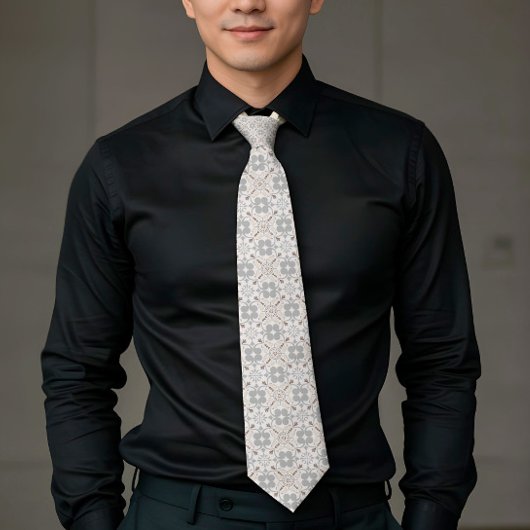 Elegant Aesthetics Spanish Geometric Pattern Tie Krawatte