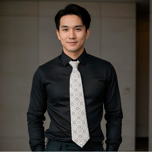 Elegant Aesthetics Spanish Geometric Pattern Tie Krawatte