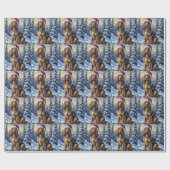 Elegant Afghan Hound Winter Wonderland Christmas Geschenkpapier (Flach)