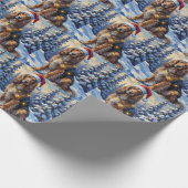 Elegant Afghan Hound Winter Wonderland Christmas Geschenkpapier (Ecke)
