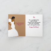 Elegant African American Sister Brown Karte (Innenseite)