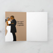 Elegant African American Wedding Ebony Vielen Dank Karte (Innenseite)