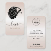 Elegant Afro Hair Girl Girl Visitenkarte (Vorne/Hinten)