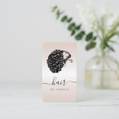 Elegant Afro Hair Girl Girl Visitenkarte (Stehend Vorderseite)