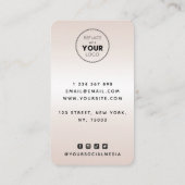 Elegant Afro Hair Girl Girl Visitenkarte (Rückseite)