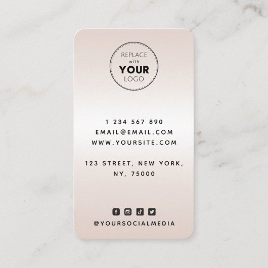 Elegant Afro Hair Girl Girl Visitenkarte (Rückseite)