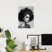 Elegant Afro Hair Poster (Heimbüro)