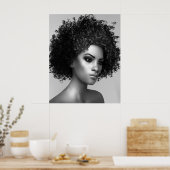 Elegant Afro Hair Poster (Küche)