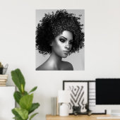 Elegant Afro Hair Poster (Heimbüro)