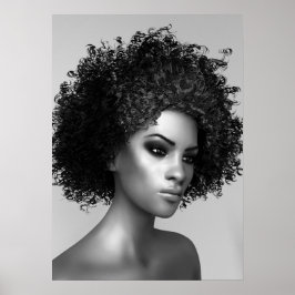Elegant Afro Hair Poster