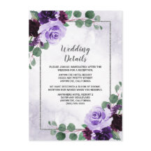 Elegant Airy Boho Floral Lila und Silver Wedding