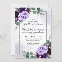 Elegant Airy Boho Floral Lila und Silver Wedding